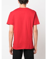 T-shirt à col rond rouge Philipp Plein