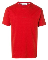 T-shirt à col rond rouge Stone Island