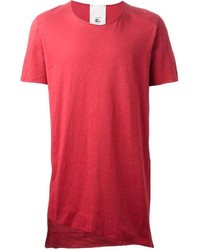 T-shirt à col rond rouge