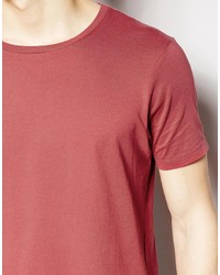 T-shirt à col rond rouge Asos