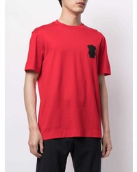 T-shirt à col rond rouge Emporio Armani