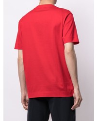 T-shirt à col rond rouge Emporio Armani