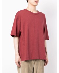 T-shirt à col rond rouge YMC