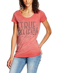 T-shirt à col rond rouge True Religion