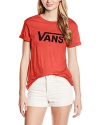T-shirt à col rond rouge Vans