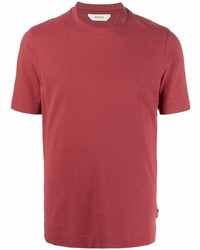 T-shirt à col rond rouge Z Zegna