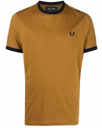 T-shirt à col rond tabac Fred Perry