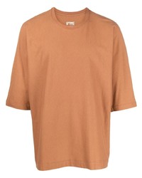 T-shirt à col rond tabac Homme Plissé Issey Miyake