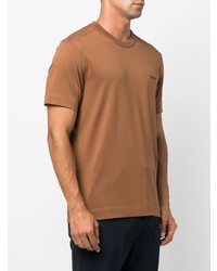 T-shirt à col rond tabac Zegna