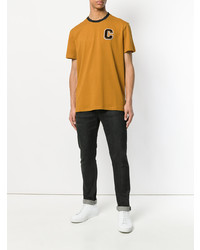 T-shirt à col rond tabac Calvin Klein Jeans
