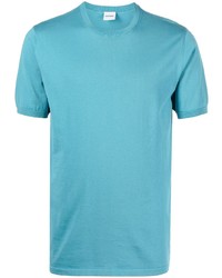 T-shirt à col rond turquoise Aspesi