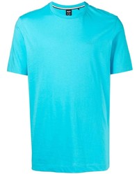 T-shirt à col rond turquoise BOSS