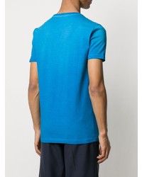 T-shirt à col rond turquoise Lanvin