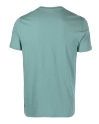 T-shirt à col rond turquoise Majestic Filatures