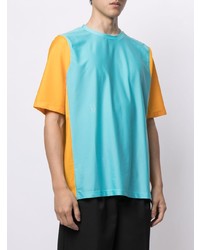 T-shirt à col rond turquoise Fumito Ganryu
