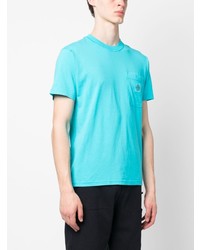 T-shirt à col rond turquoise Stone Island