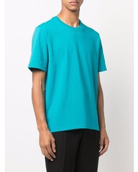 T-shirt à col rond turquoise Bottega Veneta