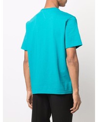 T-shirt à col rond turquoise Bottega Veneta