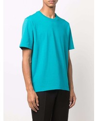 T-shirt à col rond turquoise Bottega Veneta
