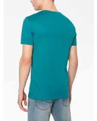 T-shirt à col rond turquoise Armani Exchange