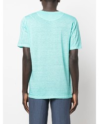 T-shirt à col rond turquoise 120% Lino