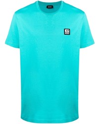 T-shirt à col rond turquoise Diesel