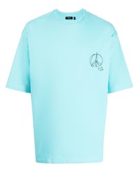 T-shirt à col rond turquoise FIVE CM