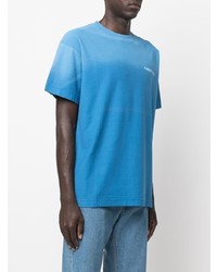 T-shirt à col rond turquoise Flaneur Homme