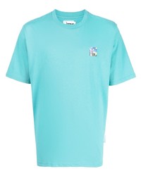 T-shirt à col rond turquoise Izzue