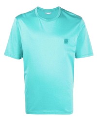 T-shirt à col rond turquoise Jacob Cohen