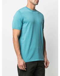 T-shirt à col rond turquoise Aspesi
