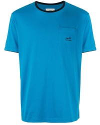 T-shirt à col rond turquoise Kent & Curwen