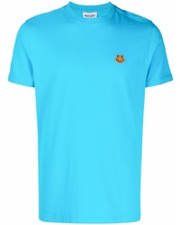 T-shirt à col rond turquoise Kenzo