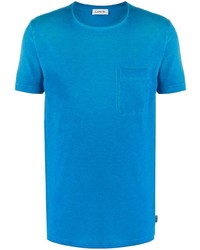 T-shirt à col rond turquoise Lanvin