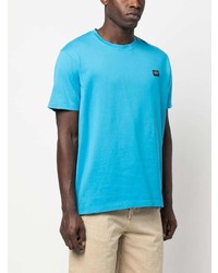 T-shirt à col rond turquoise Paul & Shark