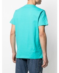 T-shirt à col rond turquoise Diesel