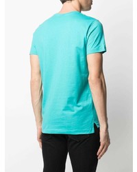 T-shirt à col rond turquoise Diesel