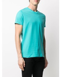 T-shirt à col rond turquoise Diesel