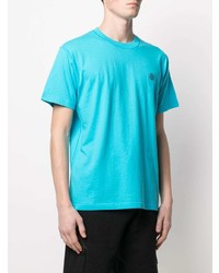 T-shirt à col rond turquoise Stone Island