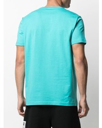 T-shirt à col rond turquoise Diesel