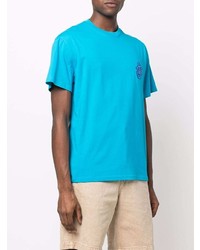 T-shirt à col rond turquoise JW Anderson