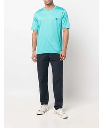 T-shirt à col rond turquoise Jacob Cohen