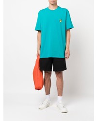 T-shirt à col rond turquoise BARROW