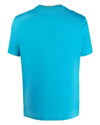 T-shirt à col rond turquoise Paul & Shark