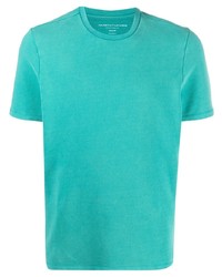 T-shirt à col rond turquoise Majestic Filatures