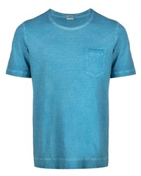 T-shirt à col rond turquoise Massimo Alba