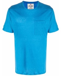 T-shirt à col rond turquoise MC2 Saint Barth