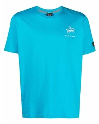 T-shirt à col rond turquoise Paul & Shark