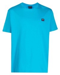 T-shirt à col rond turquoise Paul & Shark