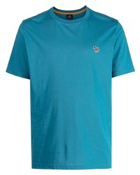 T-shirt à col rond turquoise PS Paul Smith